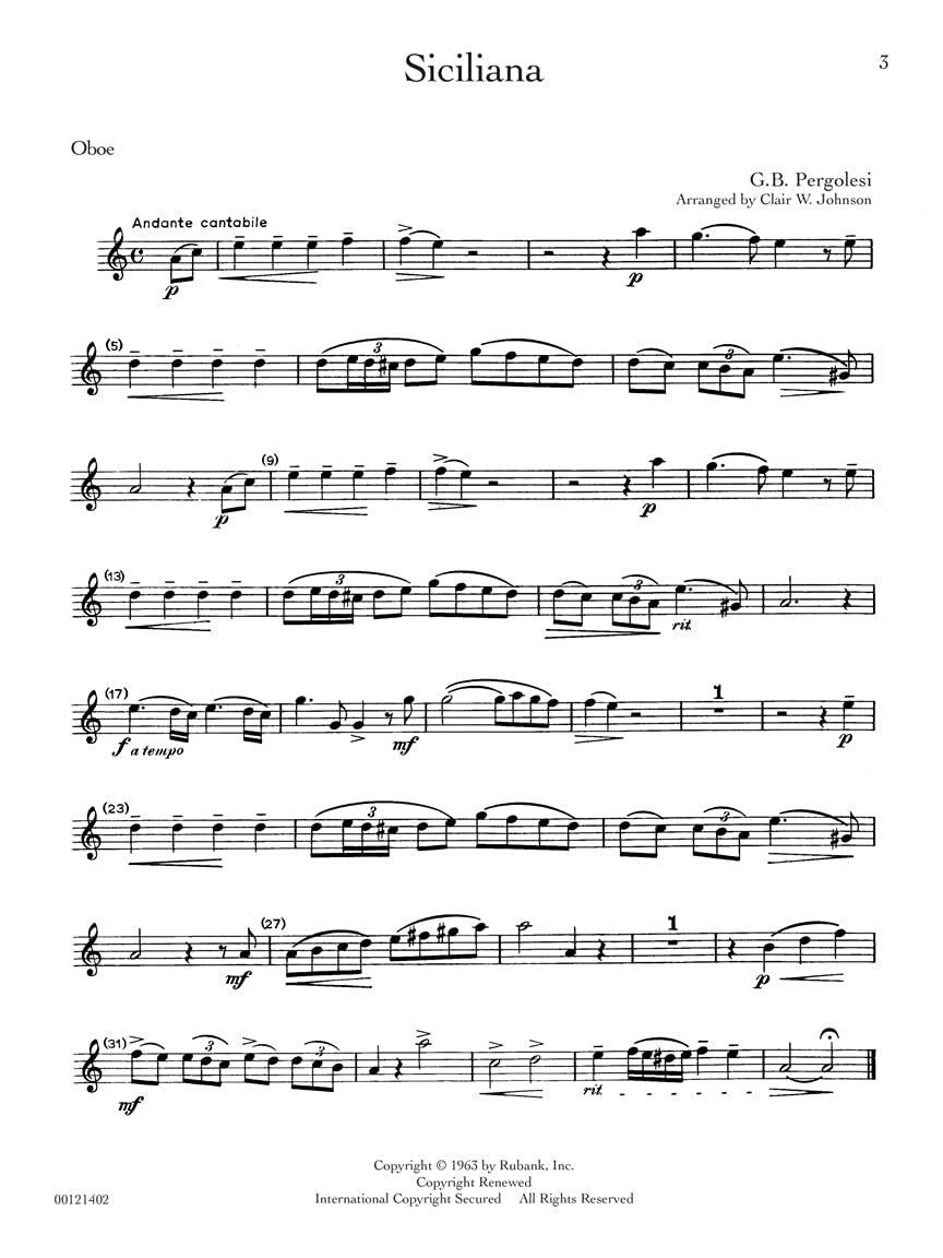 Rubank Treasures for Oboe: Book with Online Audio (stream or download) (The Rubank Treasures)