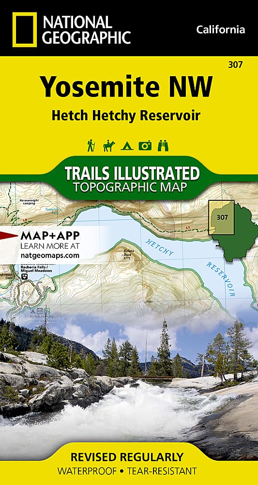 Yosemite NW: Hetch Hetchy Reservoir Map (National Geographic Trails Illustrated Map, 307)