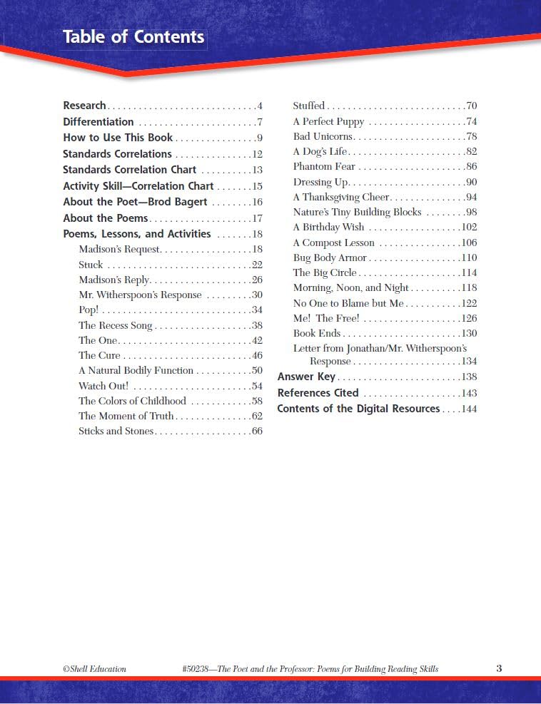 Poems for Building Reading Skills Level 4 (The Poet and the Professor)