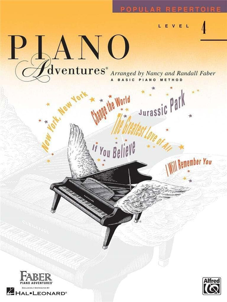 Faber Piano Adventures: Popular Repertoire - Level 4  Piano Sheet Music Songbook with Activity Pages  Intermediate Piano Music for Students and Teachers  Popular Hits Arranged for Practice