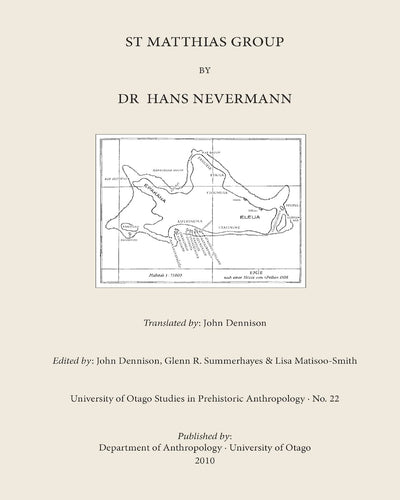 St Matthias Group: Results of the Expedition to the South Seas 1908-1910