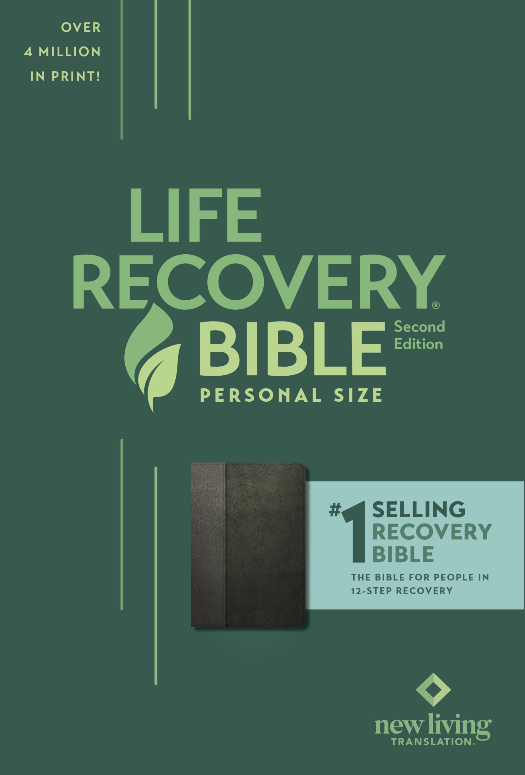 NLT Life Recovery Bible, Second Edition, Personal Size (LeatherLike, Black/Onyx)