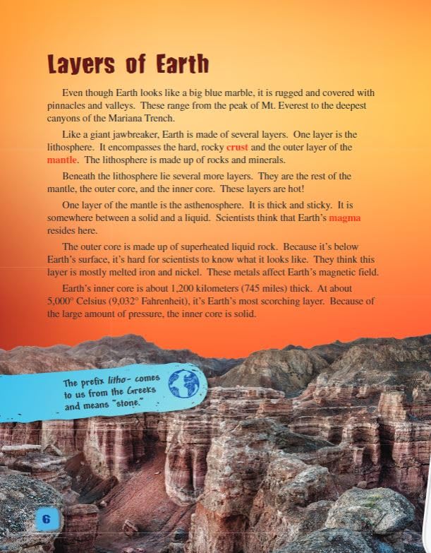 The Four Spheres of Earth (Science Readers: Content and Literacy)