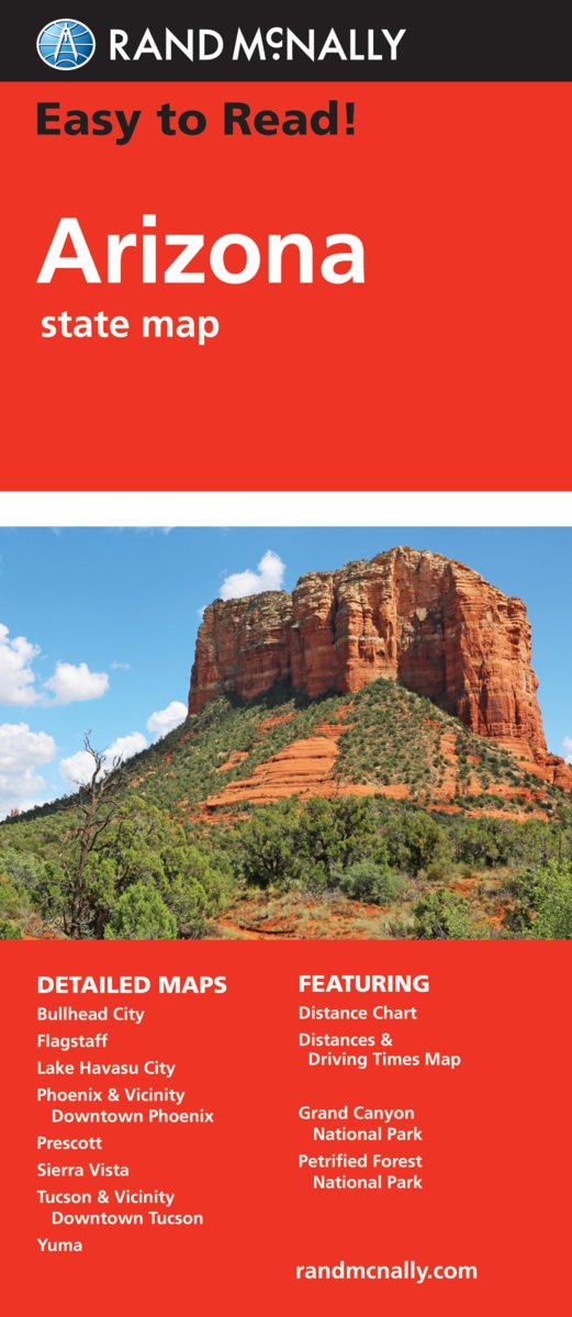 Easy To Read: Arizona State Map by Rand McNally