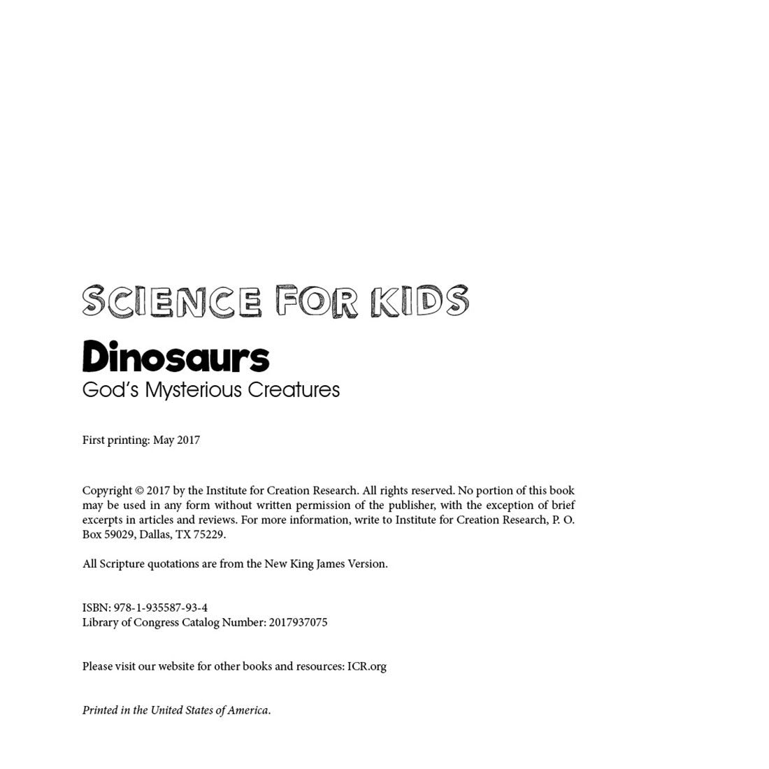 Dinosaurs: God's Mysterious Creatures