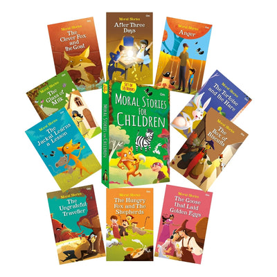 Moral Stories for Kids - Set of 10 Illustrated Books for Ages 5+ - Early Learning Picture Books with Life Lessons - Bedtime Reading Gift for Boys & Girls
