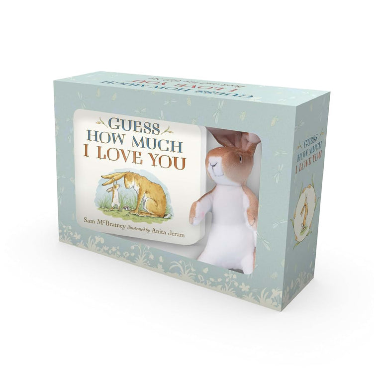 Guess How Much I Love You: Deluxe Book and Toy Gift Set: (Adorable Baby Shower Gift Set - Classic Board Book About Loving Right Up to the Moon and Back with Plush, Stuffed Bunny Rabbit & Box)
