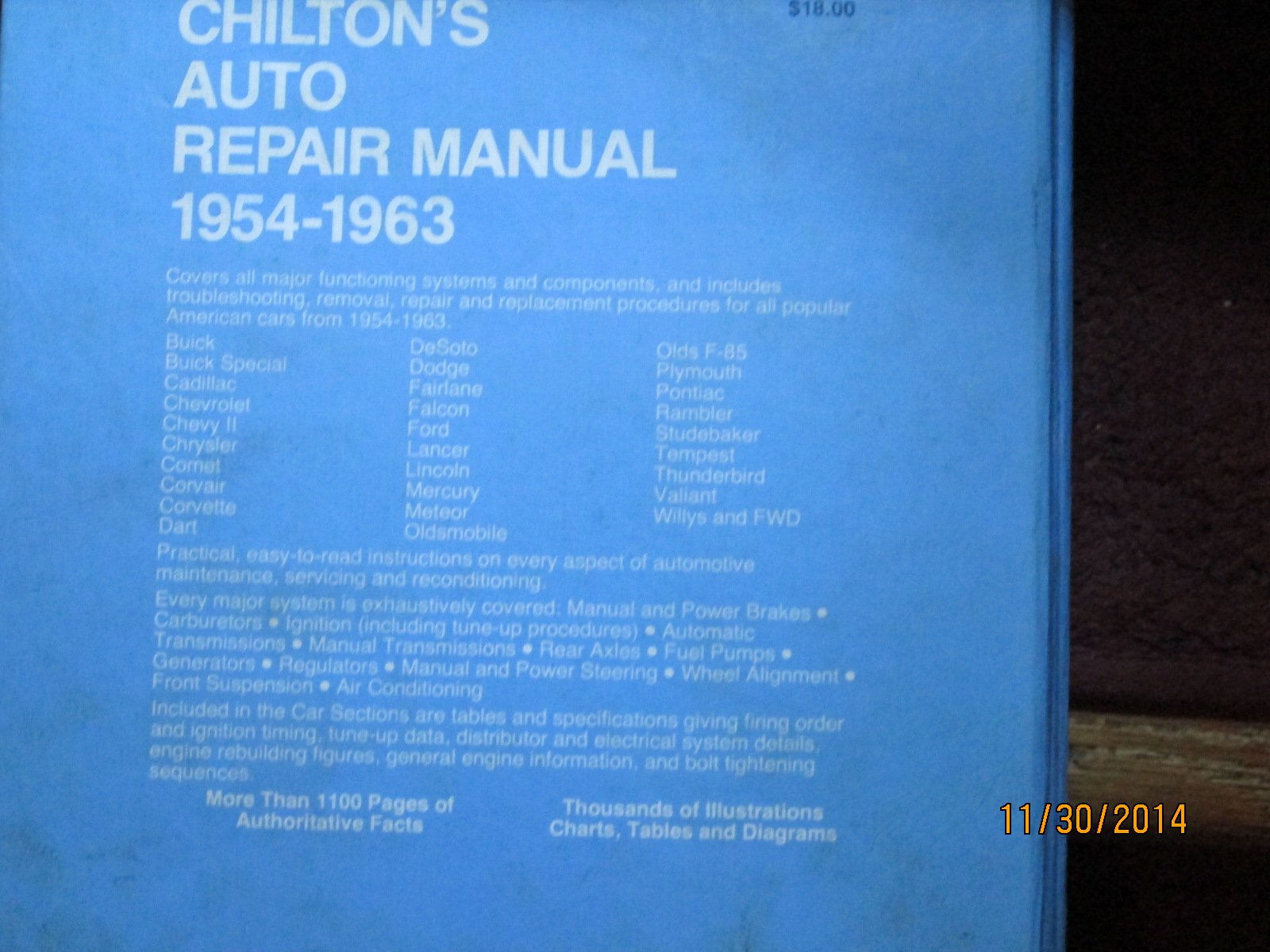 Chilton's Auto Repair Manual 1954-63