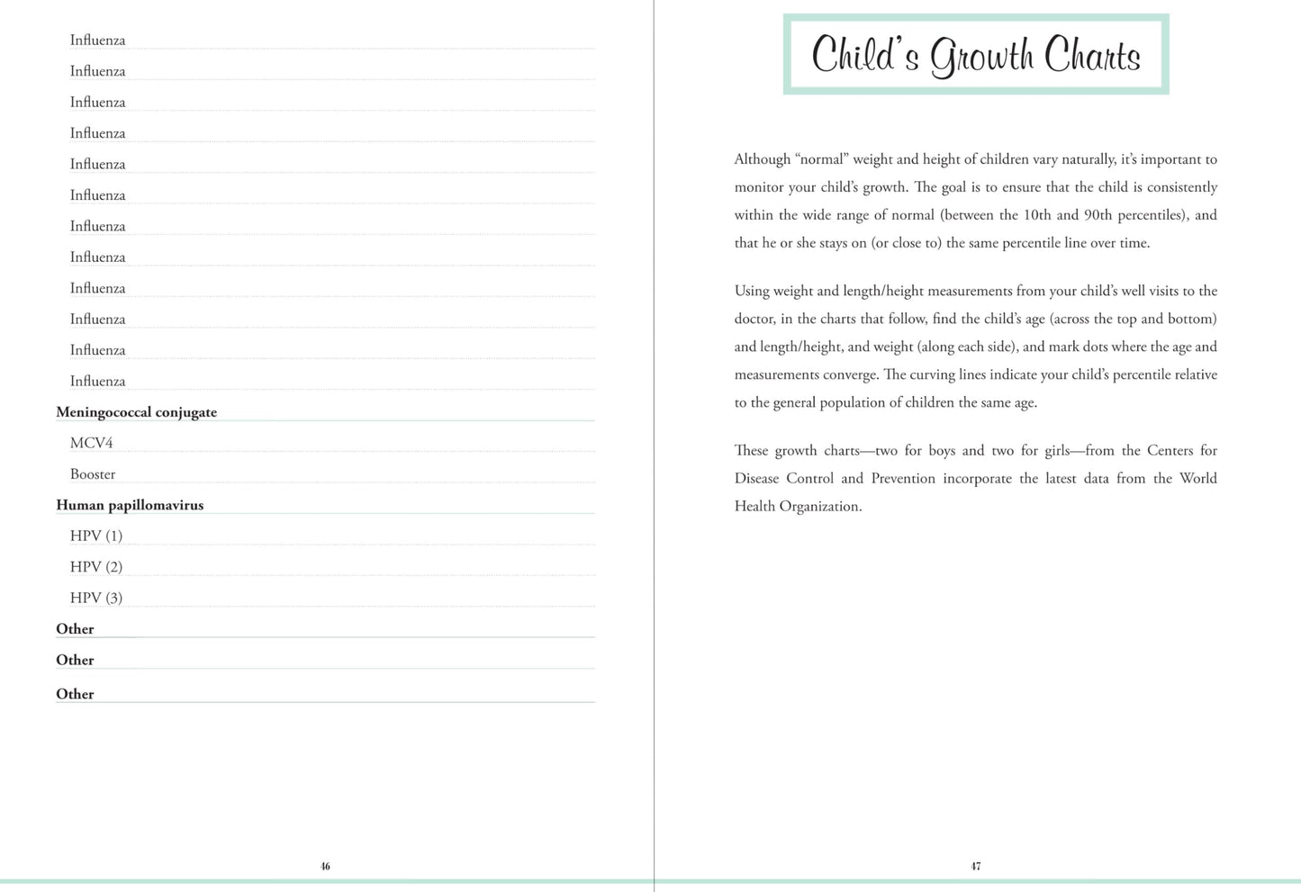 My Child's Health Record Keeper (Log Book)