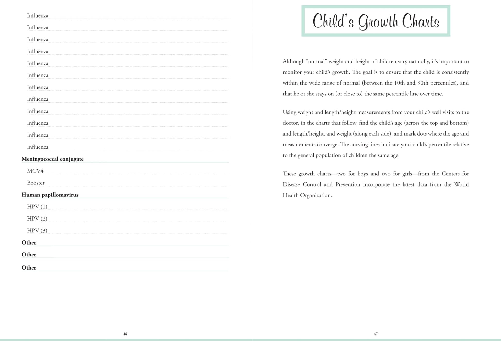 My Child's Health Record Keeper (Log Book)