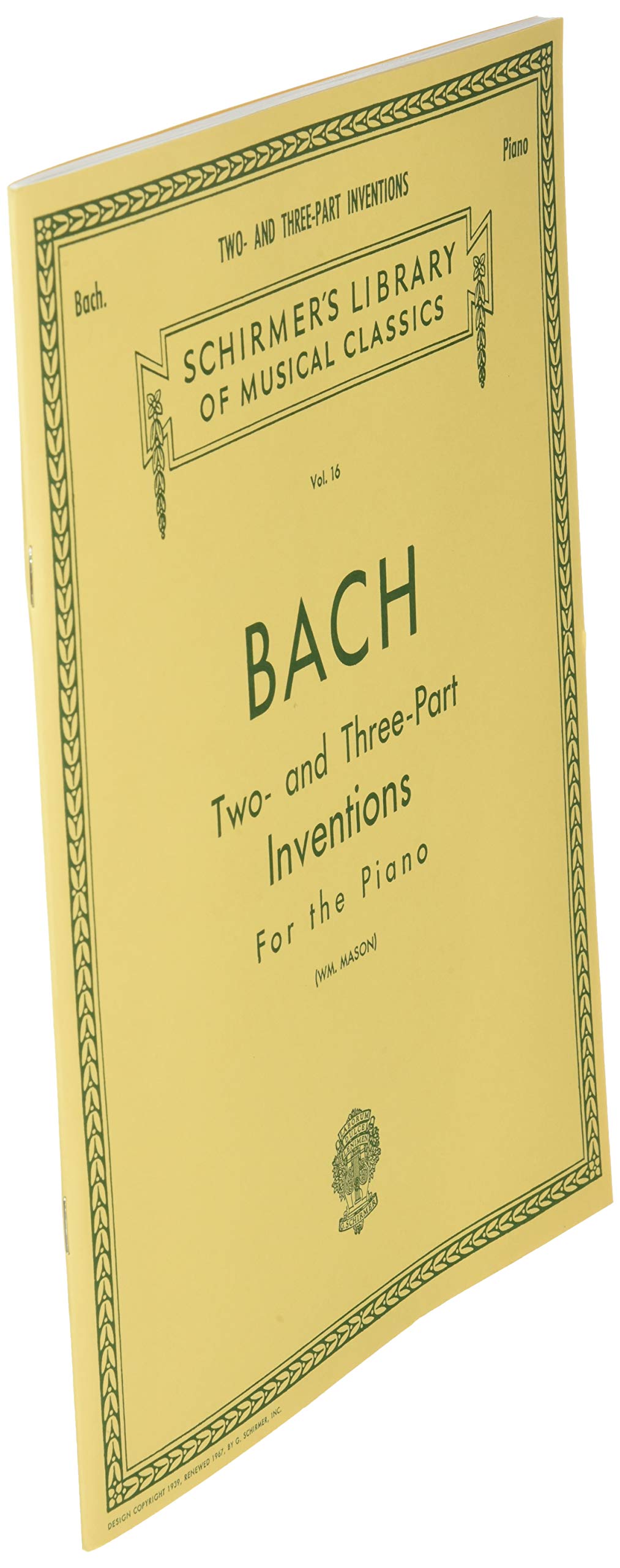 Bach - Two- and Three-Part Inventions for the Piano (Schirmer's Library of Musical Classics Vol. 16)