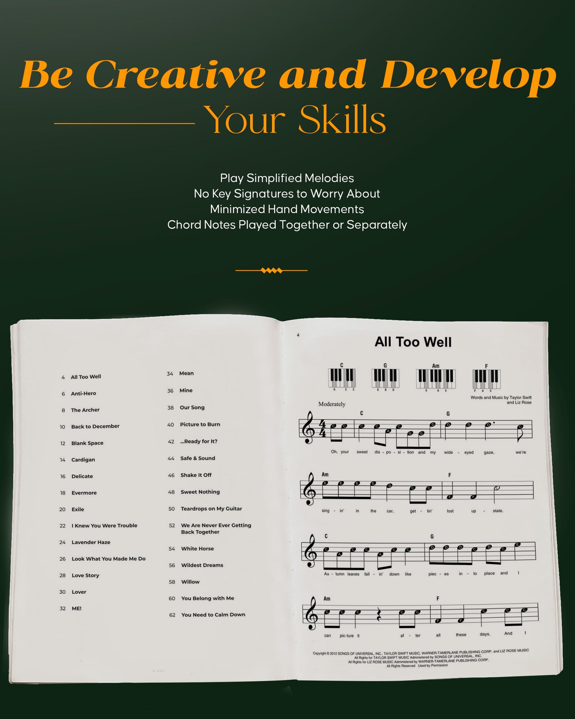 Taylor Swift Super Easy Songbook, 2nd Edition  Beginner Piano Sheet Music Book with 30 Simplified Pop Hits  Easy Piano Songs for Students Teachers Fans and Young Musicians Learning Piano
