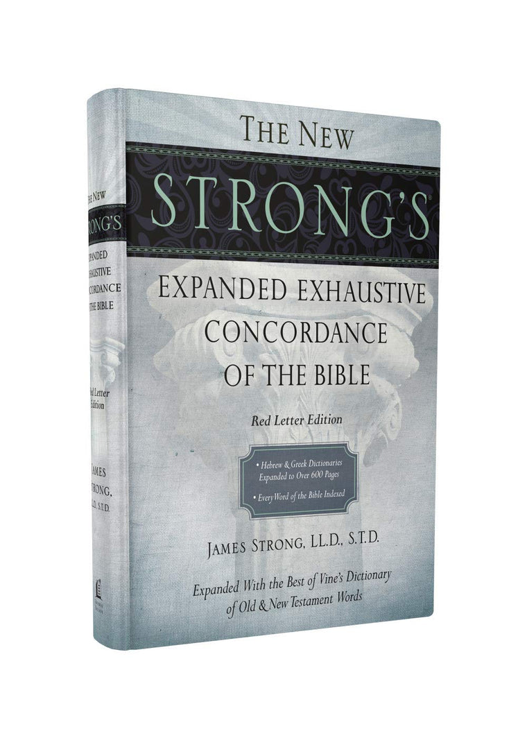 The New Strong's Expanded Exhaustive Concordance of the Bible: Every Word of the Bible Indexed, Red Letter Edition — back cover