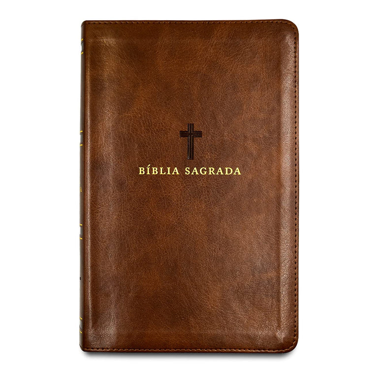 Biblia Sagrada Acf Couro Soft Marrom Letra Grande Leitura Perfeita (Em Portugues do Brasil)