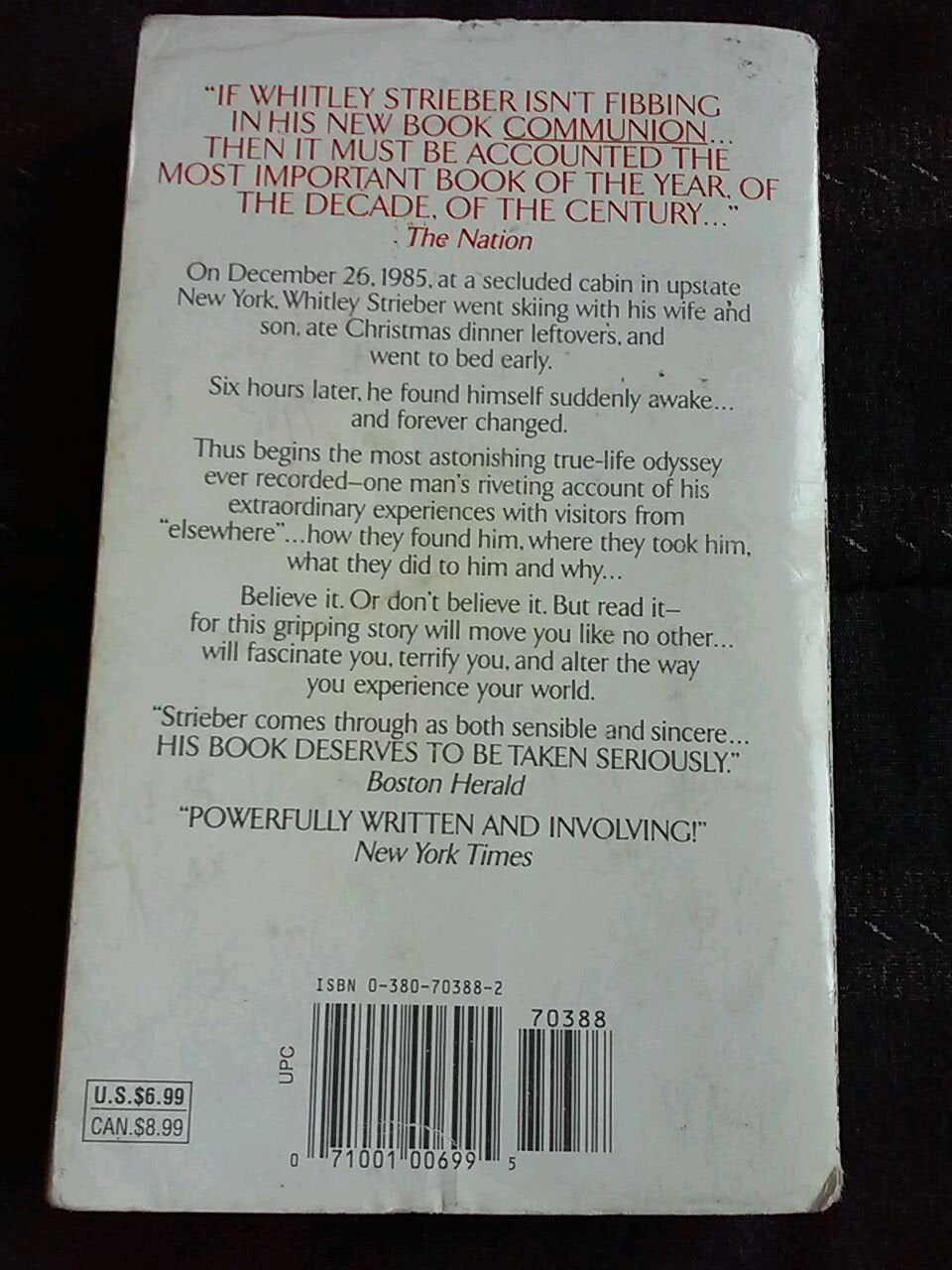Communion: A True Story by Whitley Strieber
