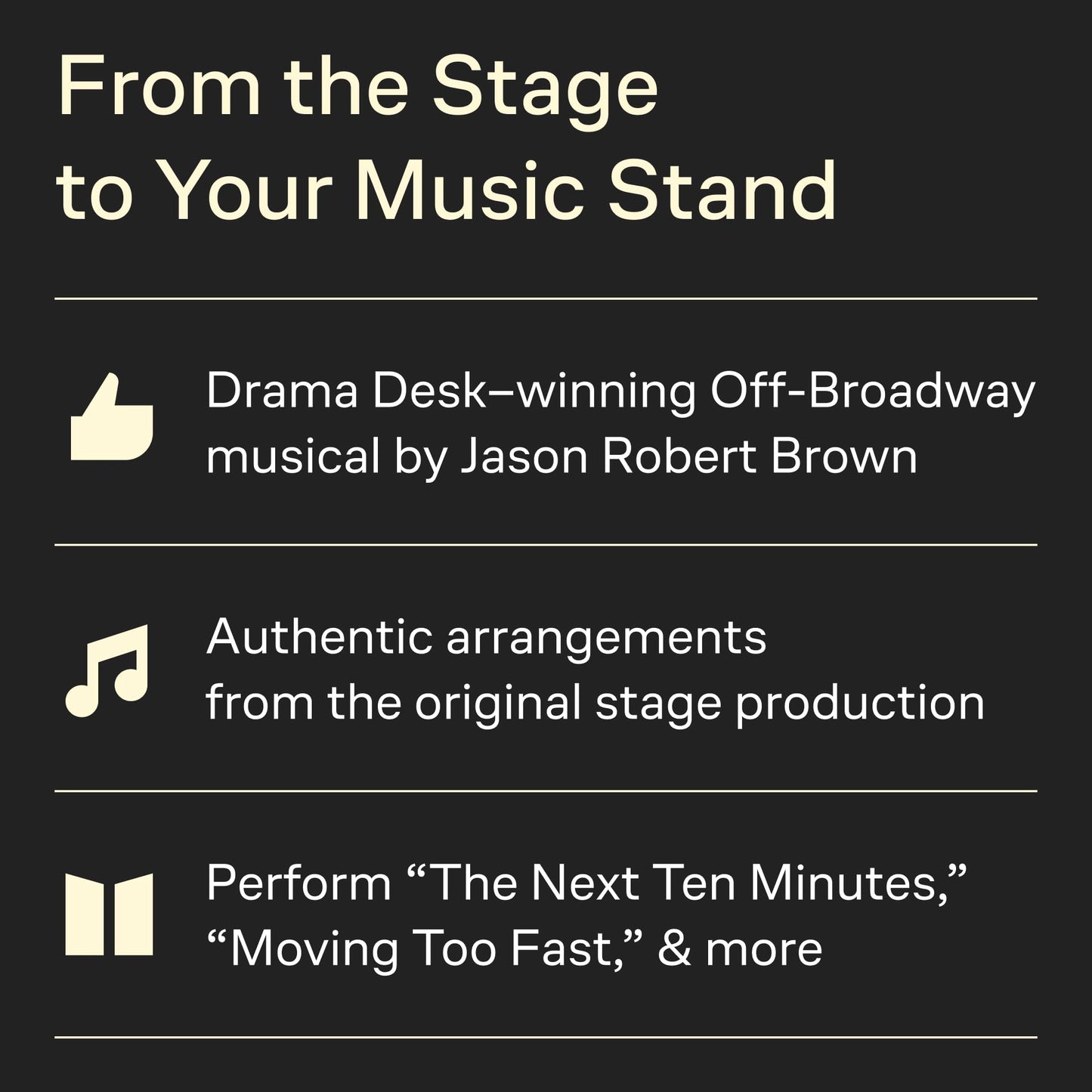 The Last Five Years - Vocal Selections  Sheet Music Book for Piano/Vocal/Guitar  Contemporary Musical Theatre Songs by Jason Robert Brown for Intermediate Singers Students and Audition Performance