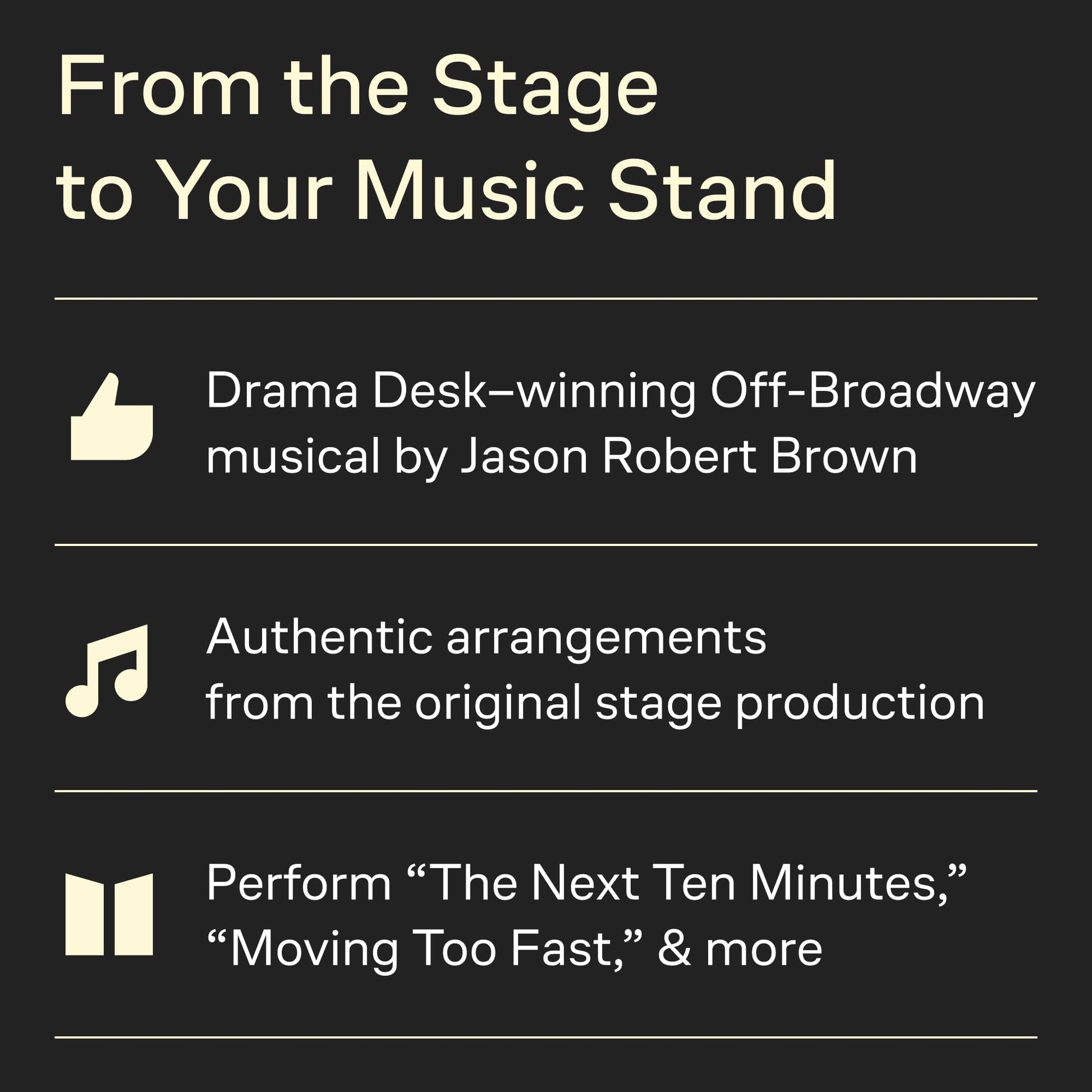 The Last Five Years - Vocal Selections  Sheet Music Book for Piano/Vocal/Guitar  Contemporary Musical Theatre Songs by Jason Robert Brown for Intermediate Singers Students and Audition Performance