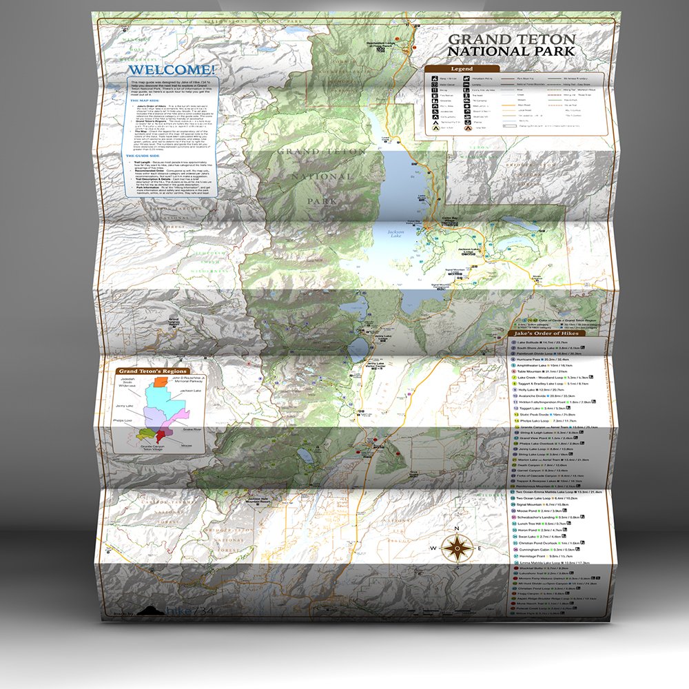 Day Hikes of Grand Teton National Park Map Guide