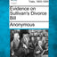Evidence on Sullivan's Divorce Bill