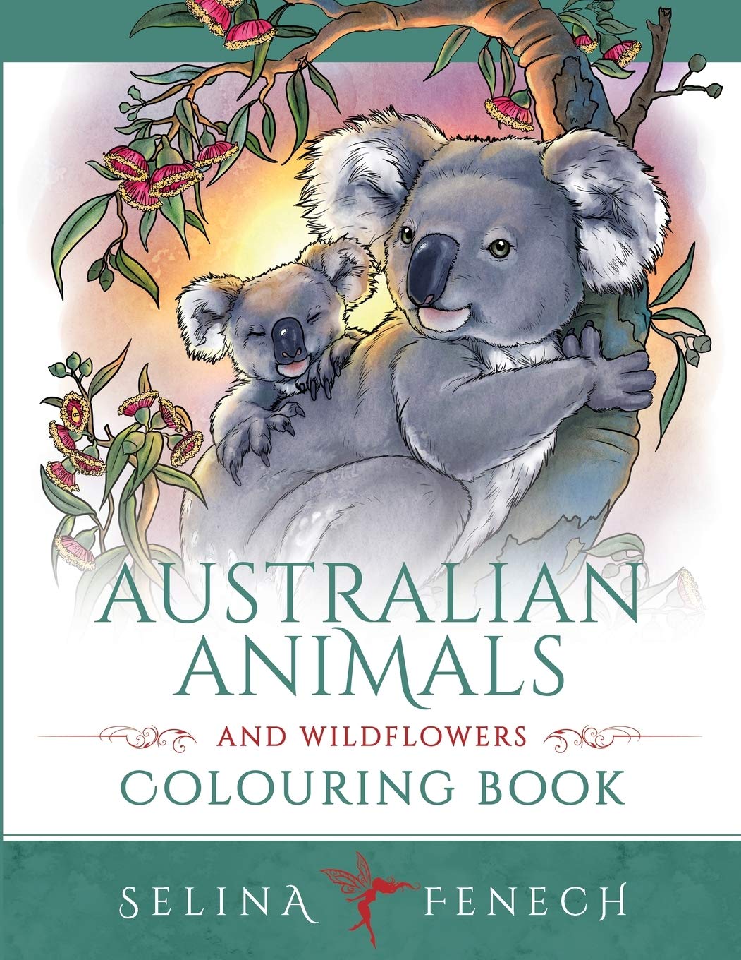 Australian Animals and Wildflowers Colouring Book