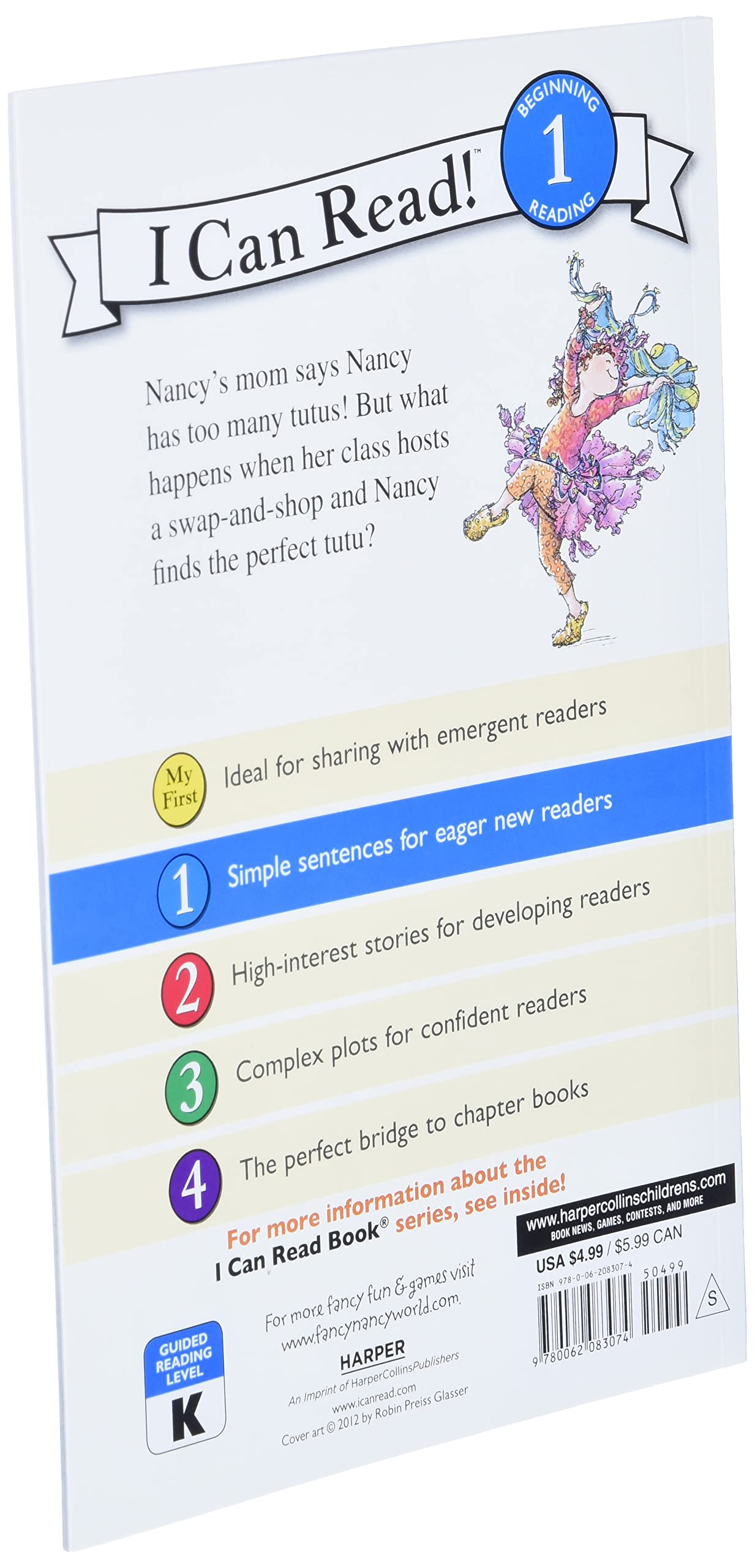Fancy Nancy: Too Many Tutus: A Funny Sound Out Book for Children (Ages 4-8) (I Can Read Level 1)
