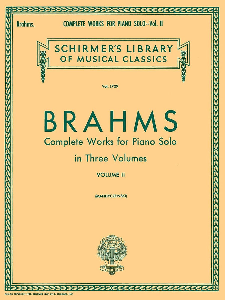Complete Works for Piano Solo - Volume 2: Schirmer Library of Classics Volume 1729 Piano Solo