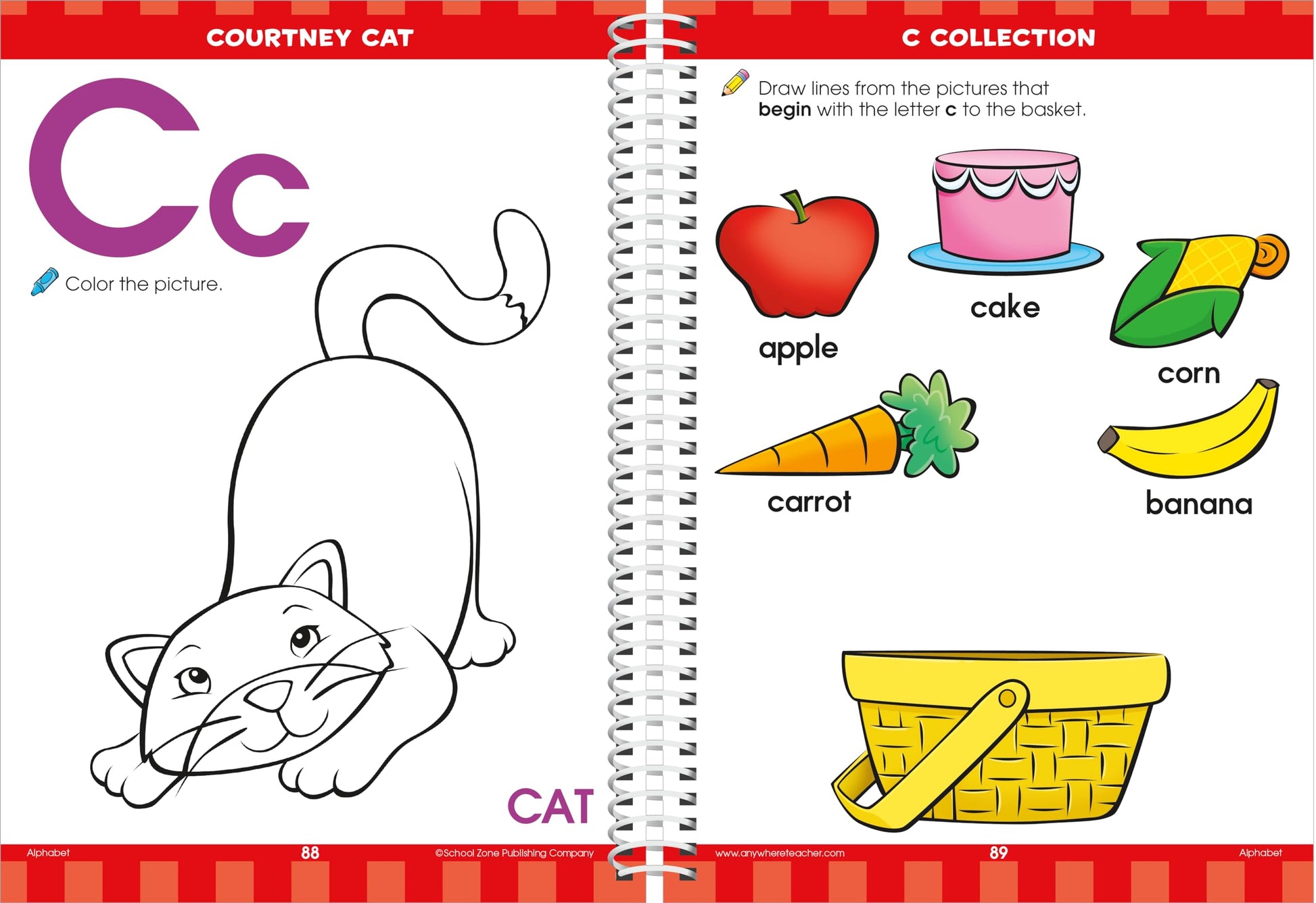 School Zone Big Preschool Workbook: 320 Spiral-Bound Pages, Pre-K, Colors, Shapes, Numbers, Early Math, Alphabet, Pre-Writing, Phonics, Following Directions, Ages 3-5