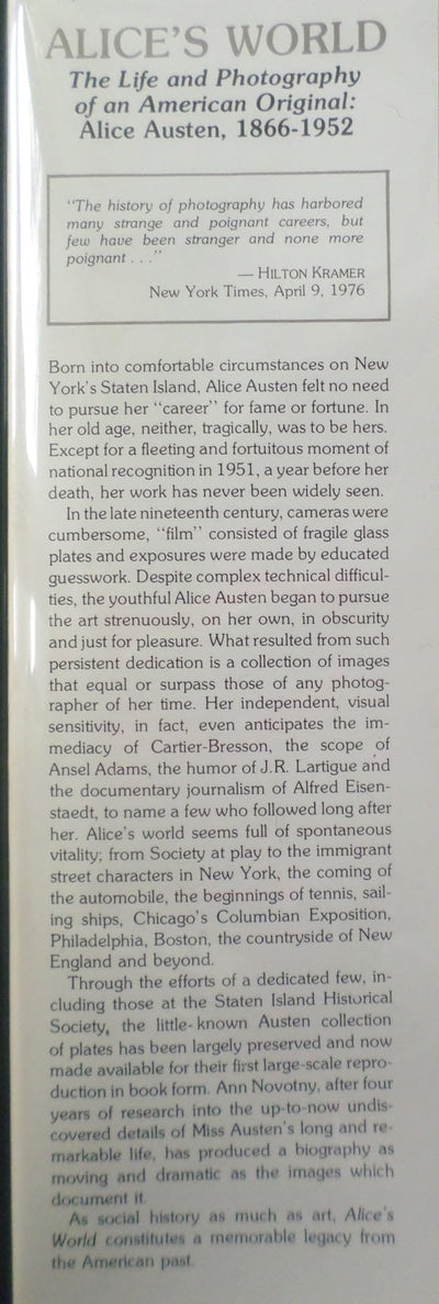 Alice's World: The Life and Photography of an American Original, Alice Austen, 1866-1952