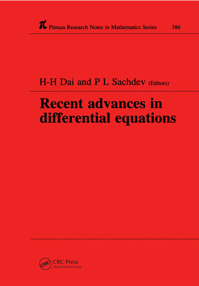 Recent Advances in Differential Equations (Chapman & Hall/CRC Research Notes in Mathematics Series)