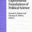 Experimental Foundations of Political Science (Michigan Studies In Political Analysis)