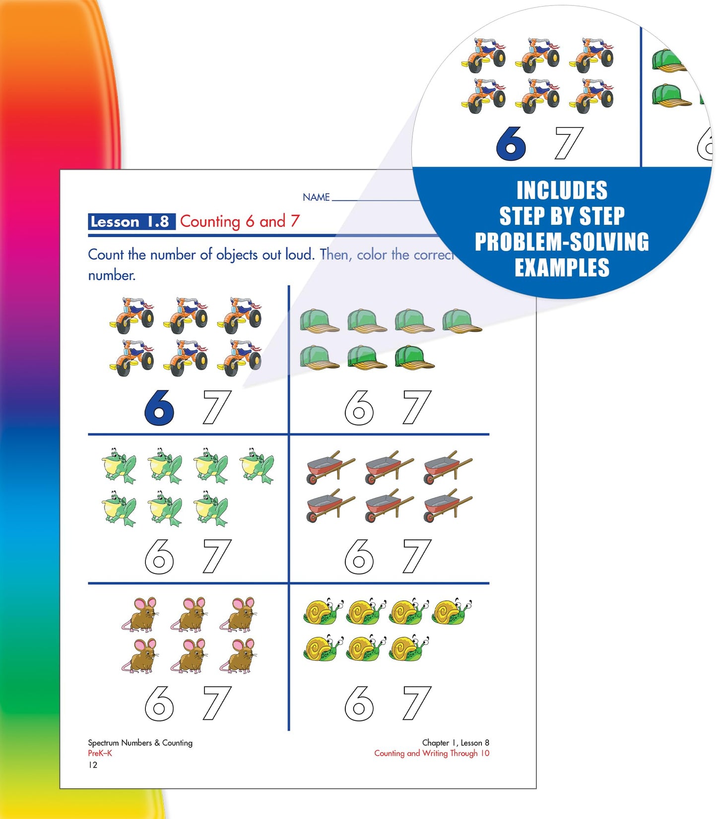 Spectrum Preschool Numbers and Counting Math Workbook, Ages 3 to 6, Preschool Math Numbers and Counting, Practice Writing Numbers 0-20, Comparing ... and Counting to 100 - 96 Pages (Volume 111)