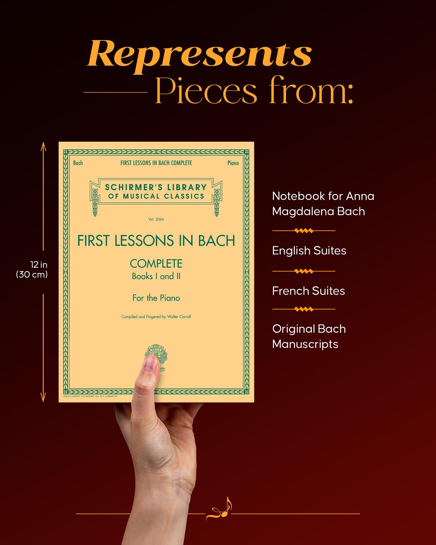 First Lessons in Bach - Complete Books I and II for the Piano (Schirmer's Library of Musical Classics, 2066)