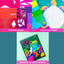 Kaleidoscope Sticker Mosaics Neon Natur