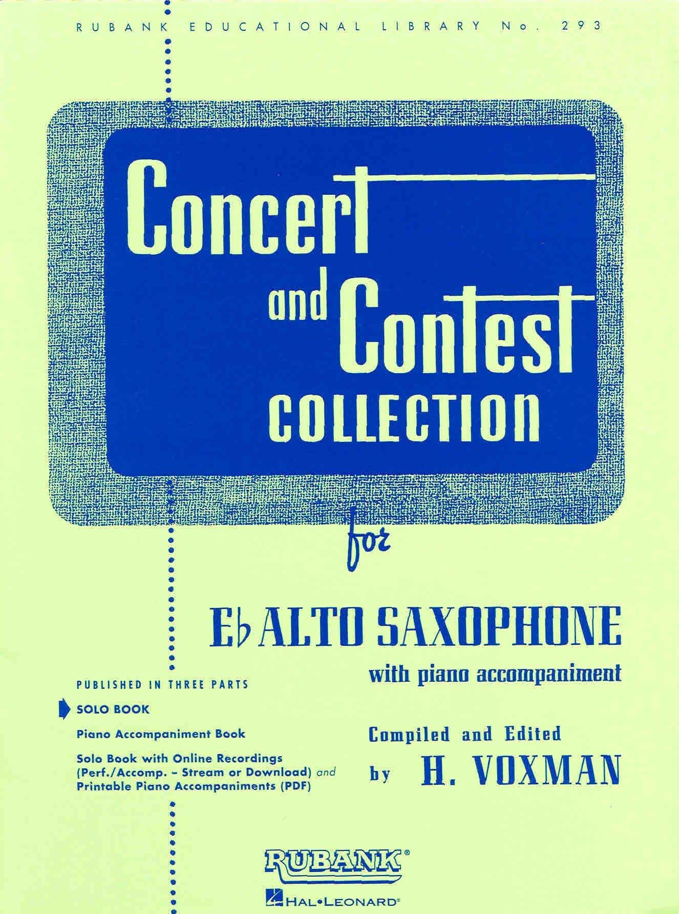 Concert and Contest Collection for Eb Alto Saxophone: Solo Book Only (Rubank Educational Library, 293)