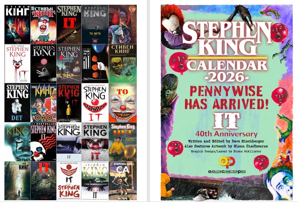 2026 Stephen King Calendar Meet Pennywise: Meeting Stephen King