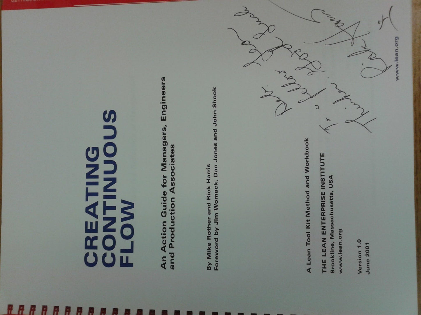 Creating Continuous Flow: An Action Guide for Managers, Engineers & Production Associates