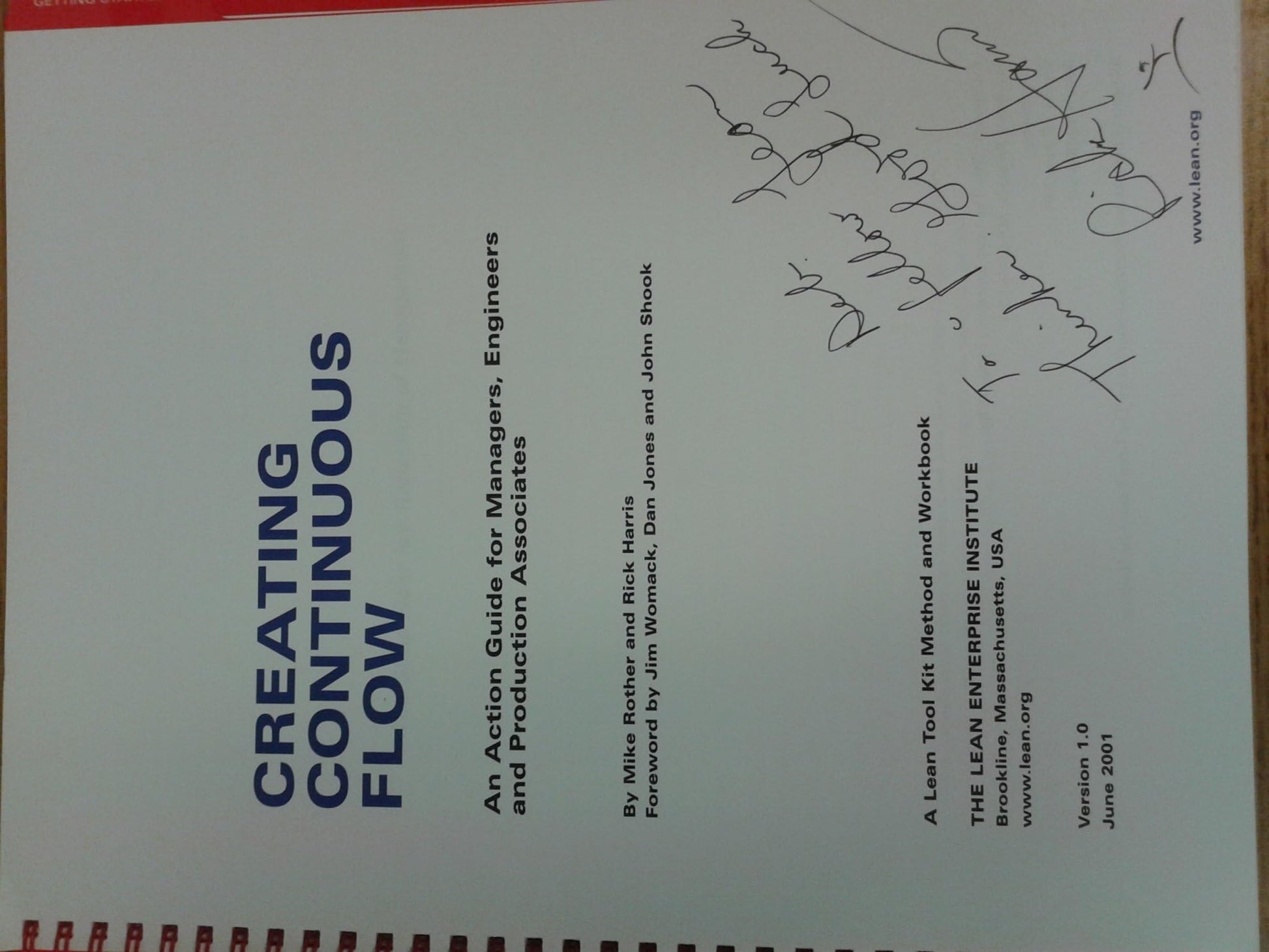 Creating Continuous Flow: An Action Guide for Managers, Engineers & Production Associates