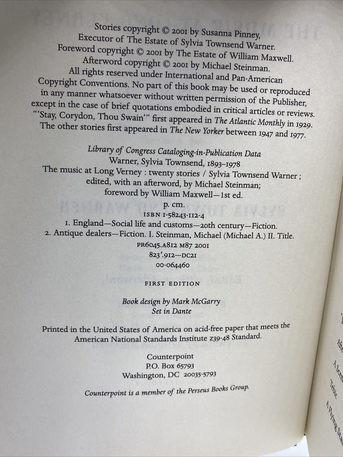The Music at Long Verney: Short Stories