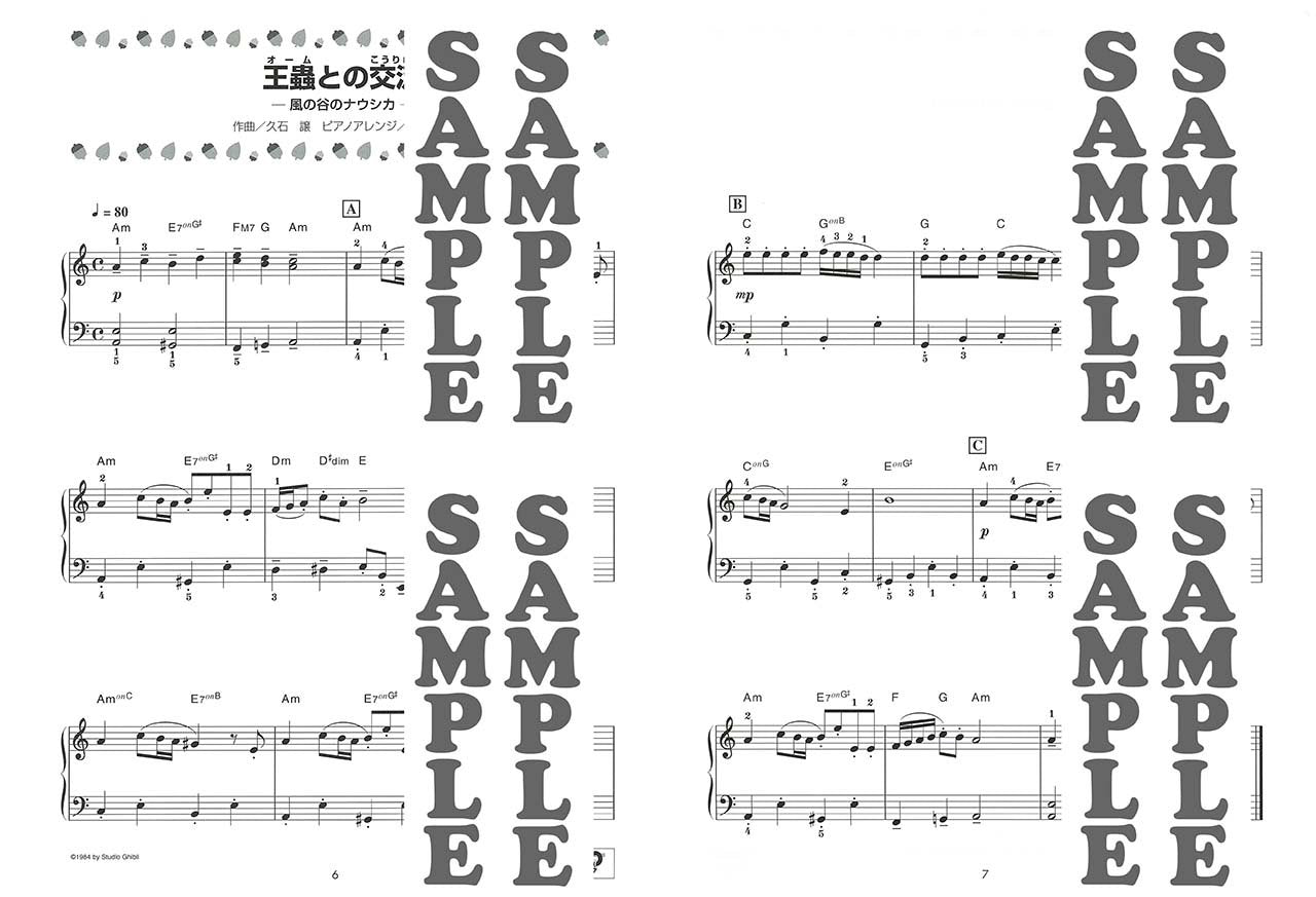 Studio Ghibli Beginner Piano Solo Sheet Music 54songs / "Nausicaa" to "Marnie"