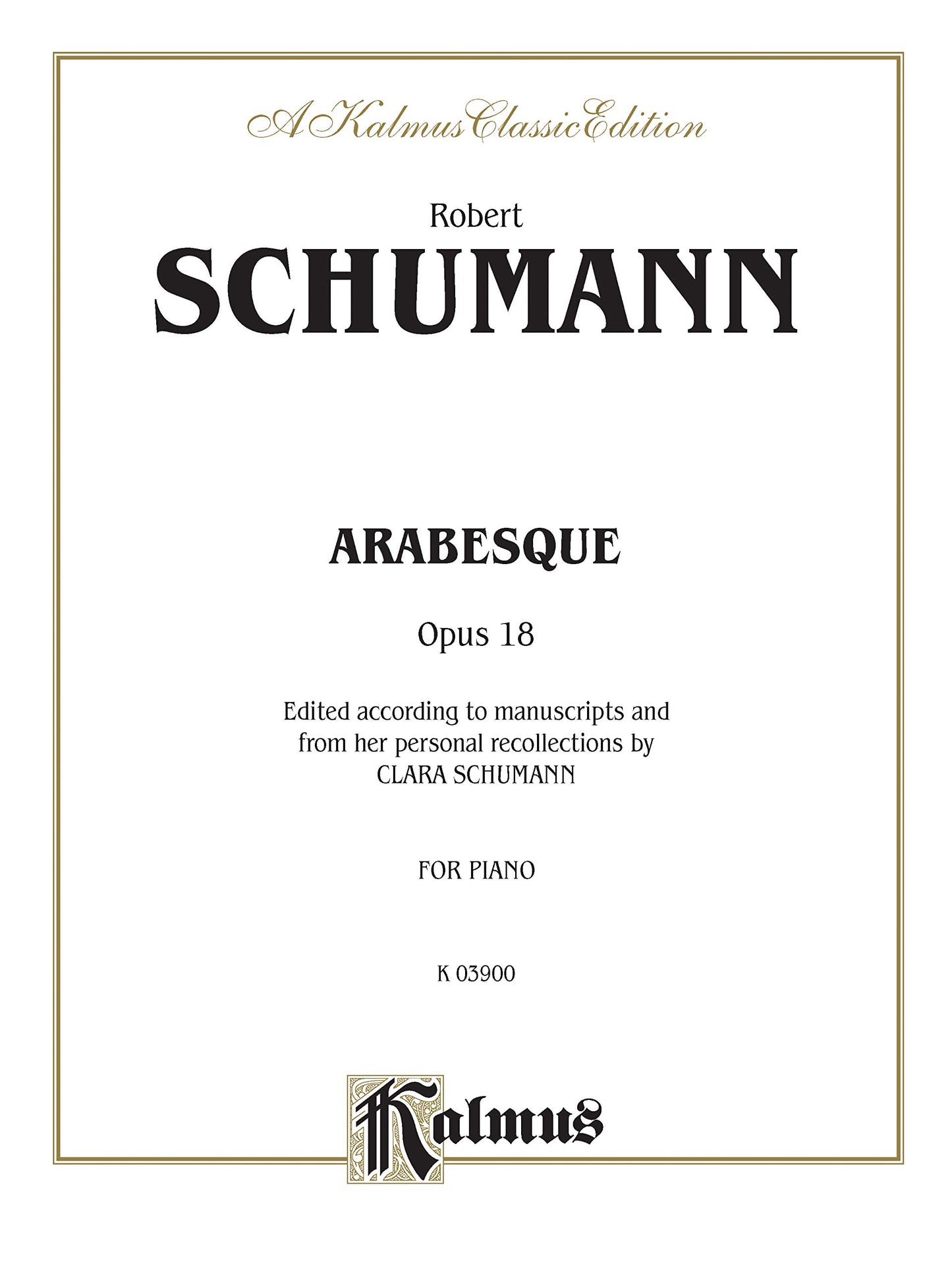 Arabesque, Op. 18 (Kalmus Edition)