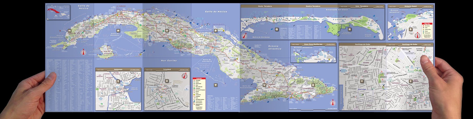 StreetSmart Cuba Map by VanDam (English and Spanish Edition) Laminated Country Driving map with all attractions, hotels, beaches & city details plus ... restauratns, hotels and bars, 2019 Edition