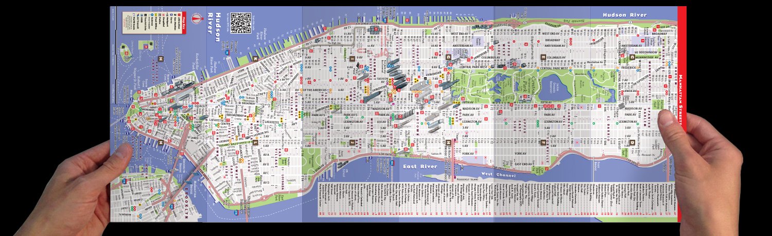 StreetSmart NYC Map Downtown Edition by VanDam-Laminated pocket city street map of Manhattan w/ all attractions, museums, sights, hotels, theaters & ... 2024 Edition)