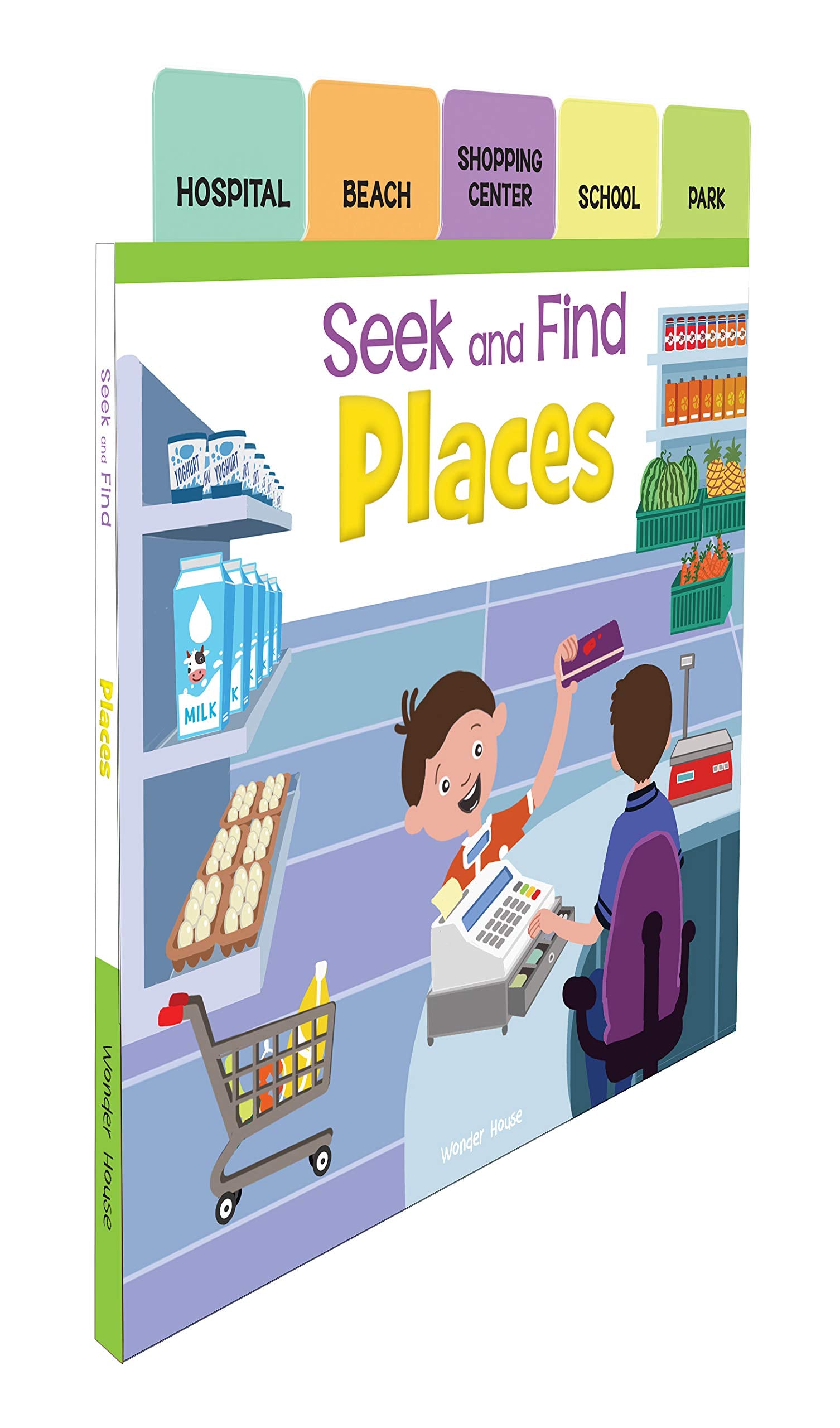 Seek And Find - Places : Early Learning Board Books With Tabs