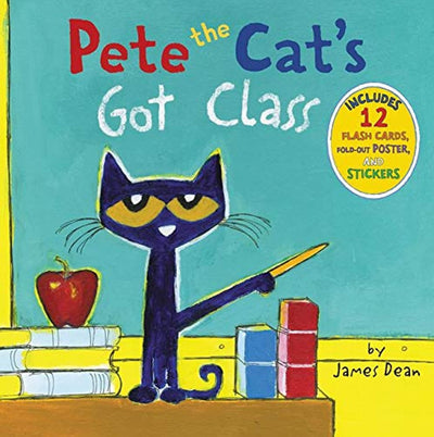 Pete the Cat's Got Class: Includes 12 Flash Cards, Fold-Out Poster, and Stickers! - A Fun Story About Helping Friends Learn Math for Kids (Ages 4-8)