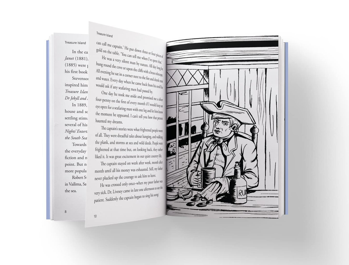 Treasure Island : llustrated Abridged Children Classic English Novel with Review Questions (Hardback (Illustrated Classics)