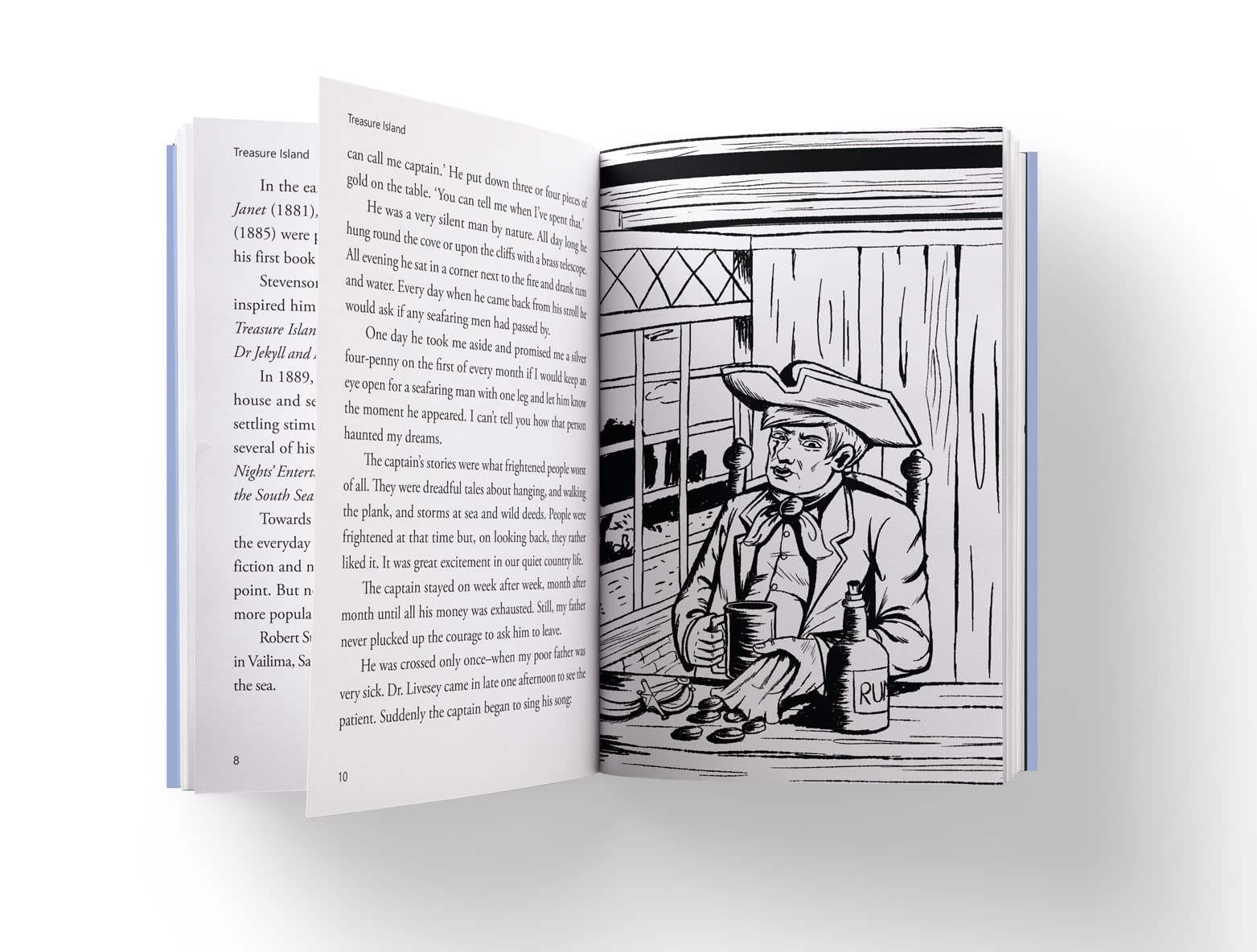 Treasure Island : llustrated Abridged Children Classic English Novel with Review Questions (Hardback (Illustrated Classics)