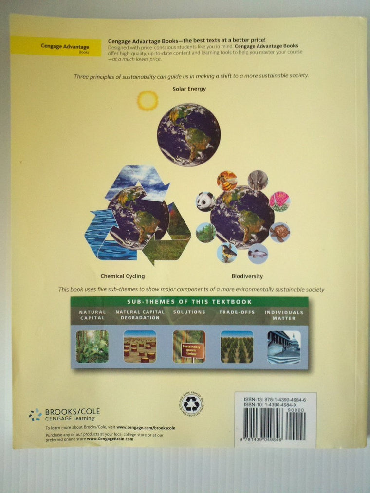 Cengage Advantage Books: Sustaining the Earth — back cover