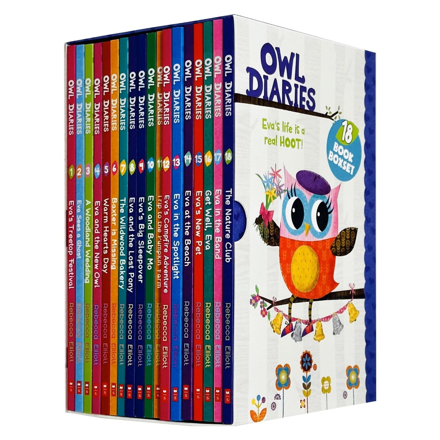 Owl Diaries Collection 1-18 Books Box Set By Rebecca Elliott (Eva's Treetop Festival, Eva Sees a Ghost, A Woodland Wedding, Eva and the New Owl, Warm Hearts Day, Baxter Is Missing & More)
