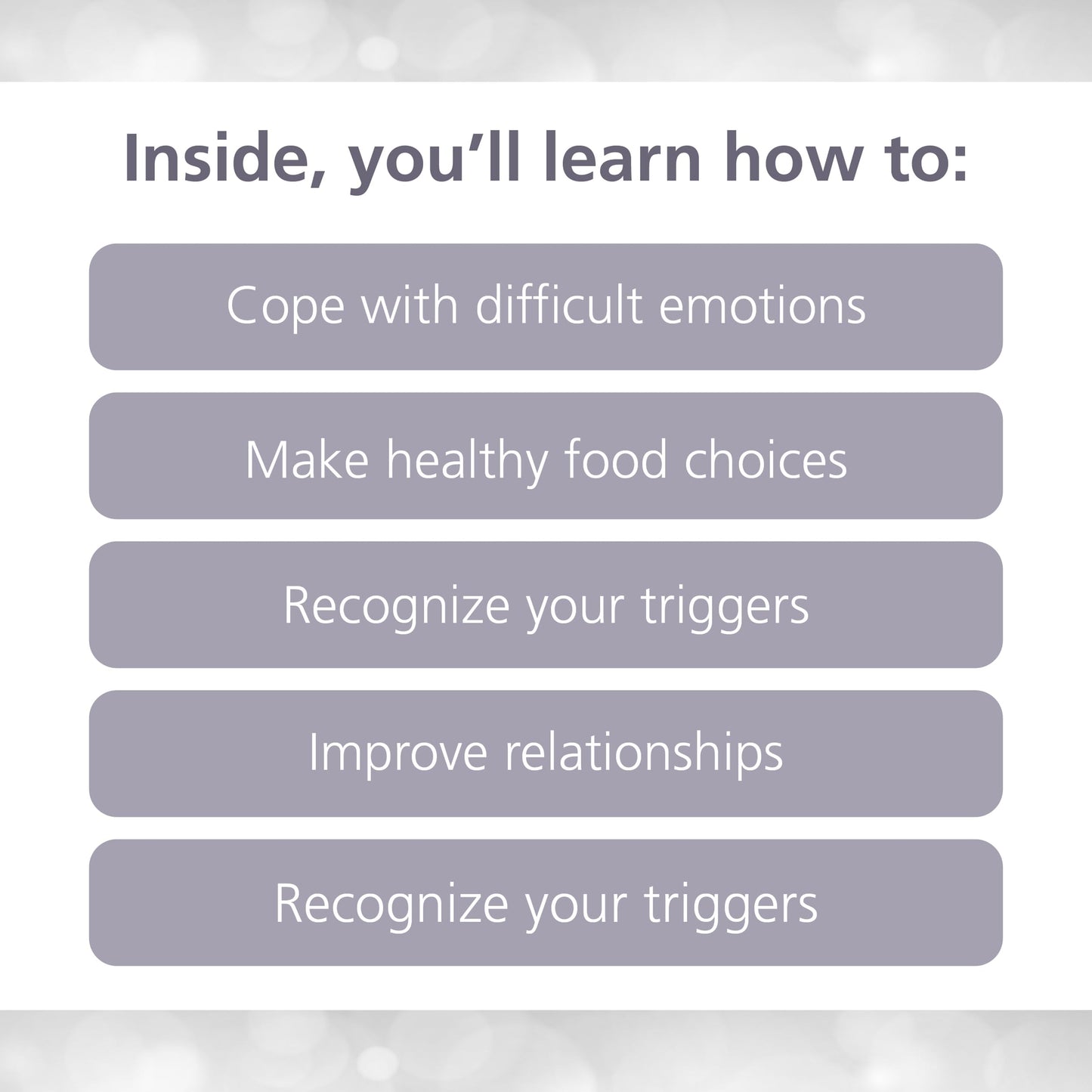 The Binge Eating Prevention Workbook: An Eight-Week Individualized Program to Overcome Compulsive Eating and Make Peace with Food