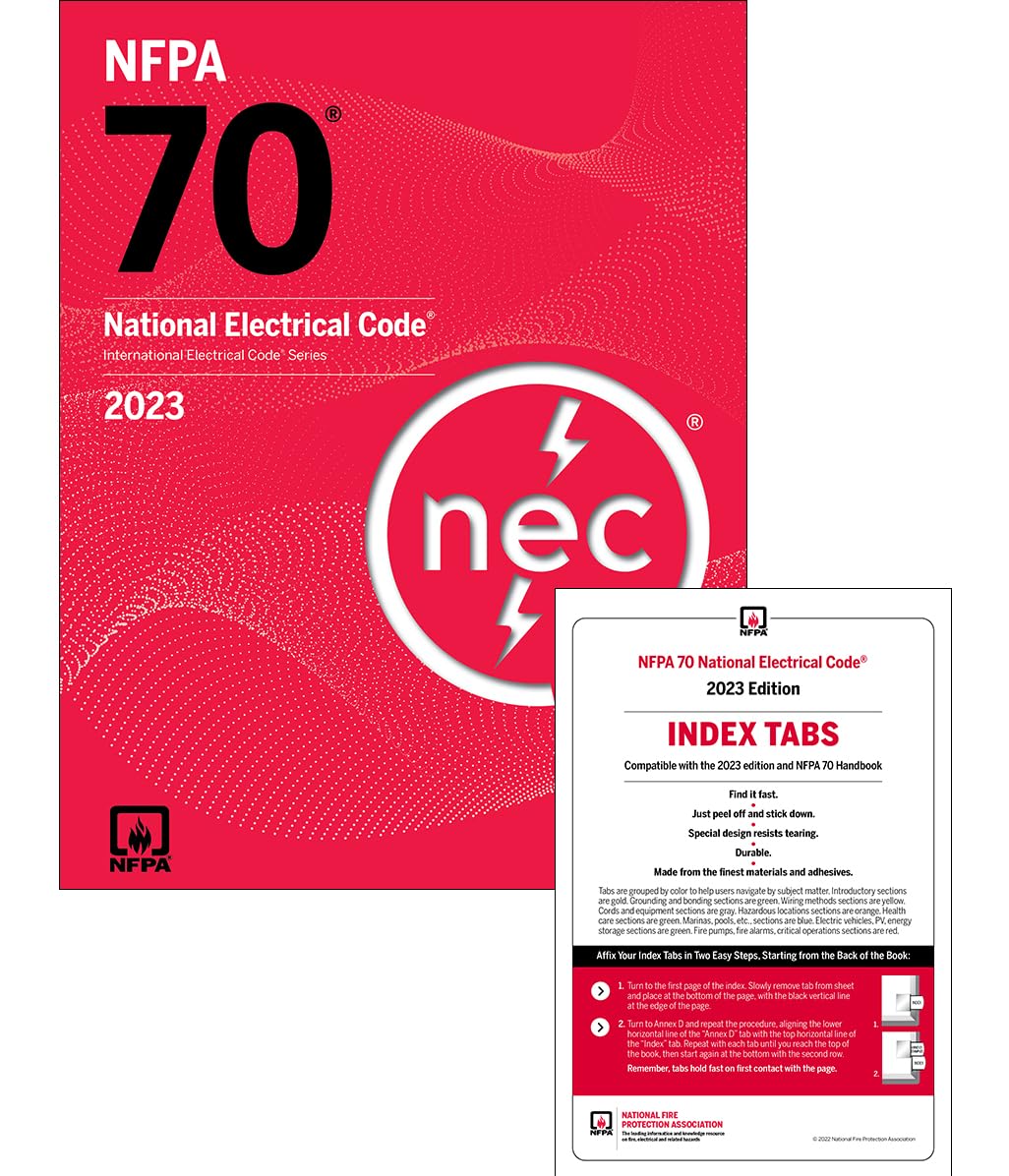 NFPA 70, National Electrical Code (2023) with Self-Adhesive Index Tabs